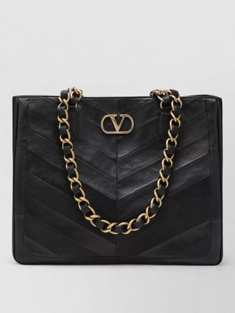 Valentino Garavani laseine leather tote bag