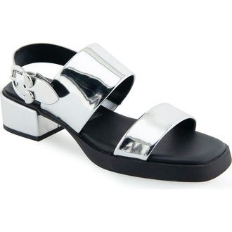 Aerosoles Dove Platform Sandal in Silver Mirror Metallic at Nordstrom Rack, Size 9.5