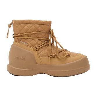 Moon Boot Schoenen, Dames, Beige, 41 EU, Polyester, Mezzaluna Mid Quilted Boot