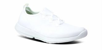 Oofos Womens Oomg Sport Lace-Up Recovery Shoes In White