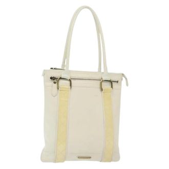 Burberry Tweedehands leren handtassen - Dames - Vintage Shopper - Wit - ONE Size - Vintage