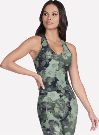 Skechers Sporttop SKECHERS GOFLEX RIB INBLOOM V-NECK TANK, Damen, Gr. XXL, grau, Obermaterial: 80% Nylon, 20% Polyester, Tops Sporttop