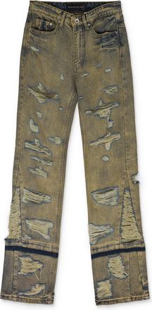 Who Decides War by Ev Bravado RUST GNARLY STRAIGHT-FIT JEANS