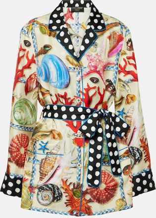 Dolce & Gabbana Capri printed silk satin shirt