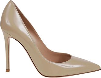Gianvito Rossi 105 Pump - Dames - Schoenen - Beige - Maat: 36 EU Leer