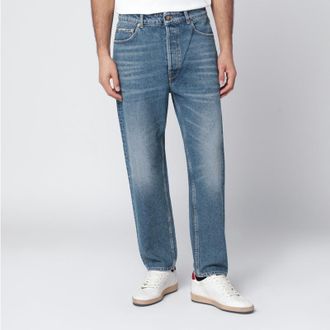 Golden Goose Washed-effect blue jeans