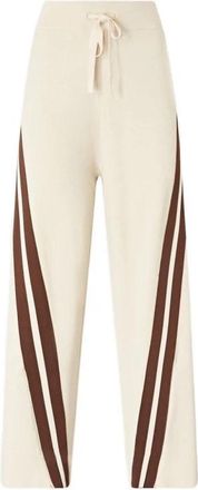 Pinko Wijde Pijpen Broek - Dames - Wijde Broeken - Beige - S - Nylon - Broeken