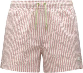 K-Way Hazel Multistripes Beach Boxer - Heren - Strandmode - Roze - M - Polyester - Badmode