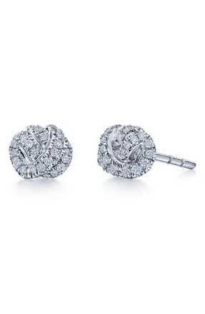 Kwiat Entwine Petite Love Knot Stud Earrings in Platinum at Nordstrom