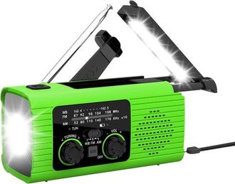 OEM Radio Meteorol&oacute;gica Manual, Radio Solar Port&aacute;til, Linterna Led Recargable De Supervivencia De 3 V&iacute;as Para El Hogar Y El Camping
