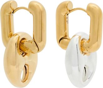 Timeless Pearly Léonie Mismatched 24kt Gold-plated Hoop Earrings - One Size