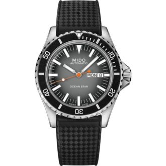 Mido Ocean Star Tribute Gradient Rubber Strap Watch, 40.5mm in Grey Gradient at Nordstrom