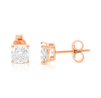 Vir Jewels 2 cttw Cushion Lab Grown Diamond Stud Earrings in 14K Gold With Push Backs For Women