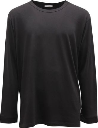 Paolo Pecora Long Sleeve Tops, male, Black, Size: XL M2844 Maglia Loose Fit