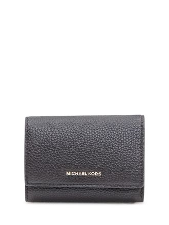 Michael Kors Michael Kors Md Trifold Wallet In Black Leather