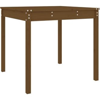 vidaXL Mesa De Jard&iacute;n Madera Maciza Pino Marr&oacute;n Miel 82,5x82,5x76 Cm Vidaxl
