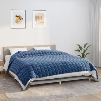 vidaXL Manta Con Peso Tela Azul 220x260 Cm 15 Kg Vidaxl