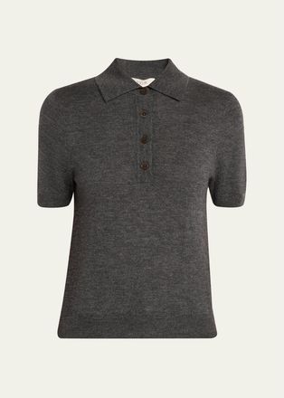 Toccin Rue Melange Cashmere Polo Shirt