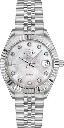 Gevril Group Naples Diamond Mother of Pearl Dial Ladies Watch 12405