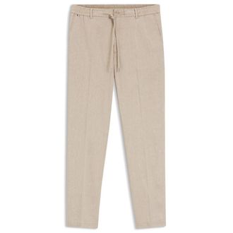BOSS Modern-fit trousers in a linen blend