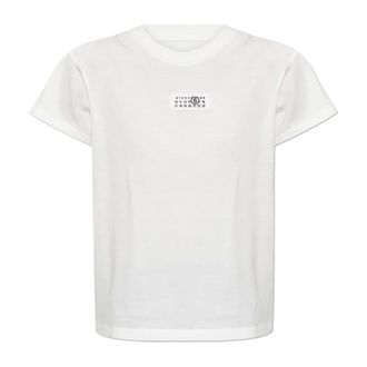 Maison Margiela T-Shirts, female, White, Size: M T-shirt with Logo