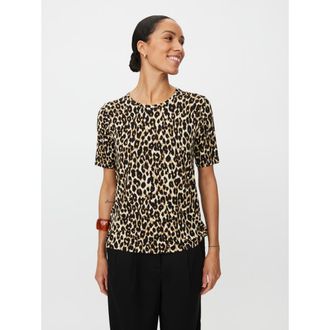 Masai MaButta Leopard Print Top in Incense at Nordstrom, Size Xx-Large