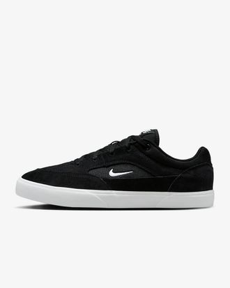 Nike Mens Sb Malor Shoes In Black/white
