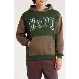 Museum of Peace and Quiet University Logo Colorblock Cotton Hoodie in Forest at Nordstrom Rack, Size X-Large