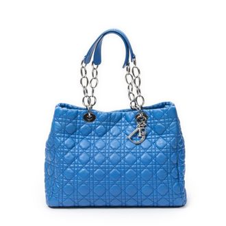 Dior Pre-owned Womens Soft Shopping Tote Shoulder Bag - Blue - One Size