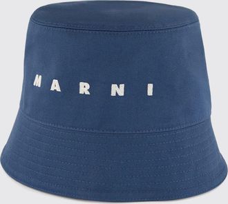 Marni Cappello da pescatore in cotone con logo a contrasto