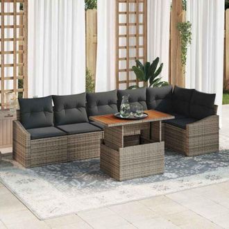 vidaXL Vidaxl - Conjunto De Comedor De Jard&iacute;n Gris, Marr&oacute;n 100 X 55 X 73 Cm