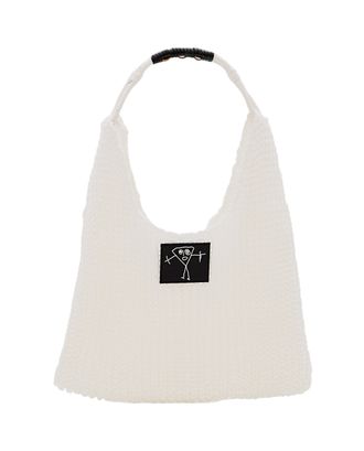 Plan C Mesh Tote Bag With Braided Handles And Unique Design