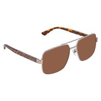 Gucci Crystal Brown Square Sunglasses GG0529S 002 60