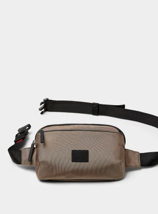 HUGO BOSS Mens Taupe emblem belt bag