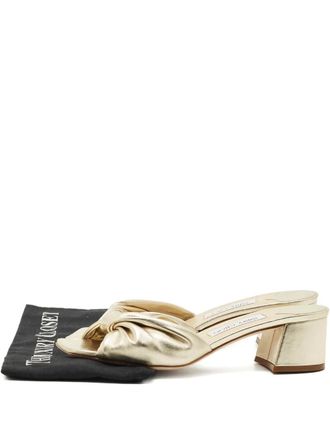 Jimmy Choo London Avenue metallic leather sandals - Gold