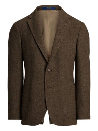 Polo Ralph Lauren herringbone tweed blazer - men - Recycled Polyester/Other Fabrics/Recycled Wool - 54 - Brown