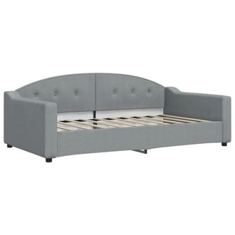 vidaXL Sof&aacute; Cama De Tela Gris Claro 100x190 Cm Vidaxl