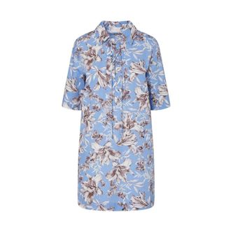 Liu Jo Shirt Dresses, female, Blue, Size: 2XL Short Poplin Dress