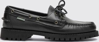 Sebago Smooth Leather Boat Shoes with Side Lacing and Rubber Sole