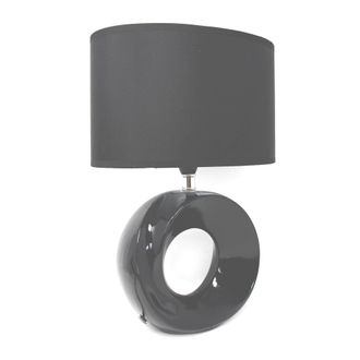 TJ Hughes Phoebe Ceramic Table Lamp - Grey - TJ Hughes