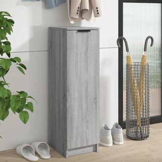 vidaXL Vidaxl - Zapatero De Madera Contrachapada Gris Sonoma 30x35x100 Cm