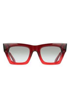 Ferragamo 50mm Gradient Cat Eye Sunglasses in Transparent Dark Red Gradient at Nordstrom