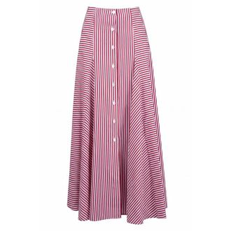 SOLOTRE Midi Skirts, female, Multicolor, Size: XL Gonna lunga ABF a righe