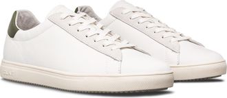Clae Bradley California Sneaker in White/Olive Leather at Nordstrom, Size 10.5