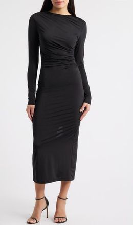 Nikki Lund Hilda Long Sleeve Cocktail Dress in Black at Nordstrom, Size X-Small