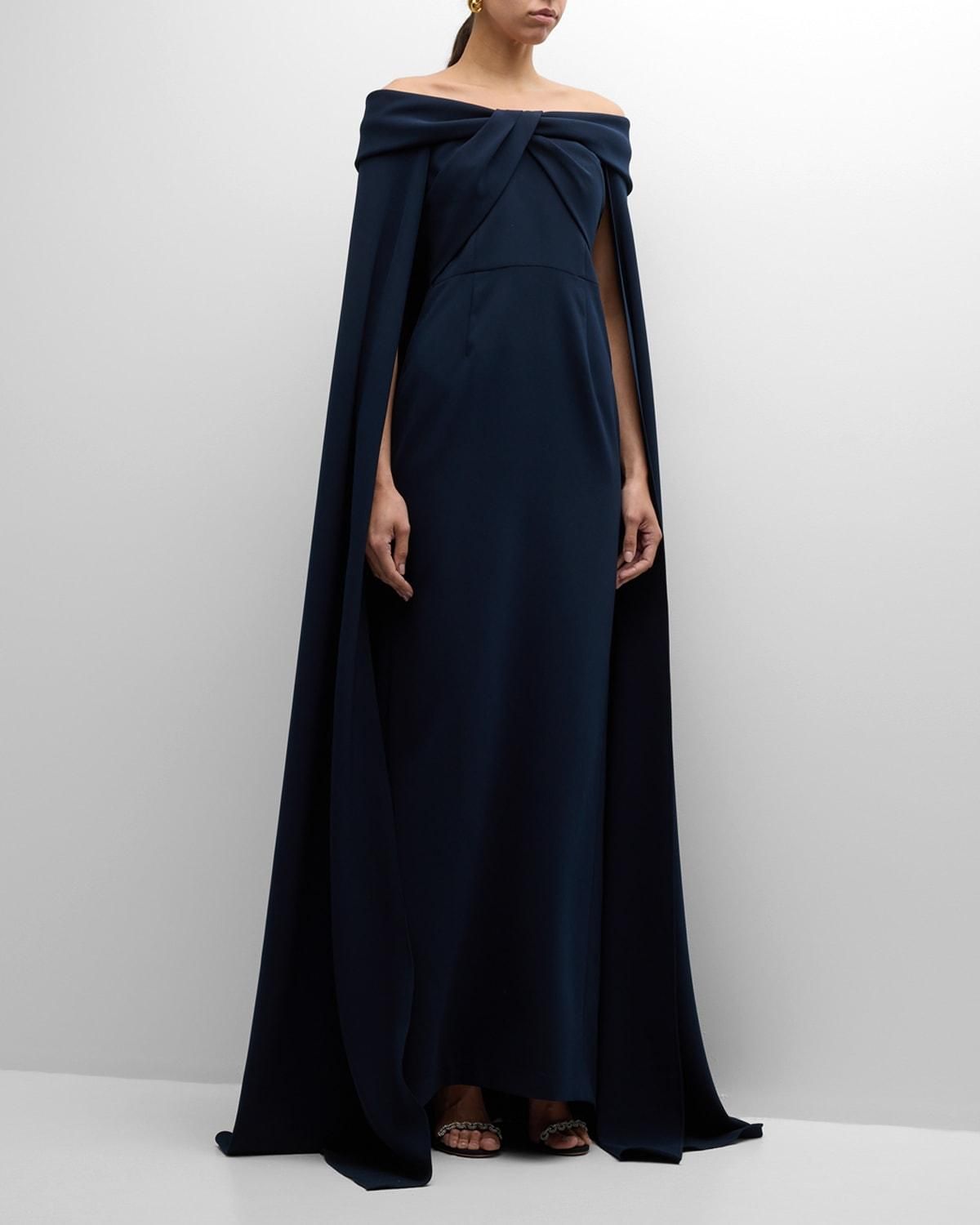 House of CB Esme Fil Coupé Gown in Navy at Nordstrom, Size X-Large