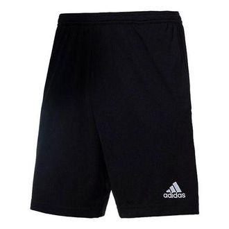 adidas Mens adidas Ent22 Tr Sho Solid Color Logo Small Label Soccer/Football Sports Woven Shorts Black HB0575
