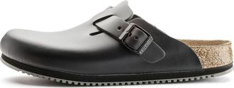 Birkenstock Boston Super Grip Leather Narrow Fit Black 0060194