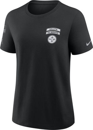 Nike Pittsburgh Steelers Salute to Service Nike Womens NFL T-Shirt in Black | 01K900AA2S-8HF