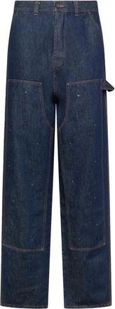 Kusikohc Jeans dritti a vita alta - Blu